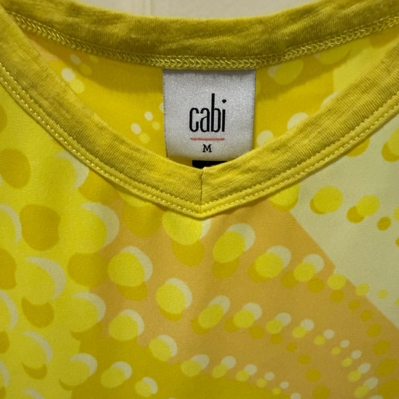 CAbi Yellow and Cream Patterned Top - Picture 4 of 4
